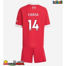 Camisa de Futebol Liverpool Federico Chiesa #14 Equipamento Principal Infantil 2025-26 Manga Curta (+ Calças curtas)
